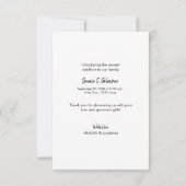 Moderne Typografie Foto Baby shower Dank u Bedankkaart (Achterkant)