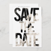 MODERNE TYPOGRAFIE FOTO BEWAAR DE DATUM KAART (Voorkant / Achterkant)