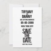 MODERNE TYPOGRAFIE FOTO BEWAAR DE DATUM KAART (Achterkant)