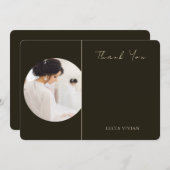 Moderne typografie foto bruid bedankkaart (Voorkant / Achterkant)