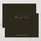 Moderne typografie Foto Bruid Dank je kaart (Voorkant / Achterkant)