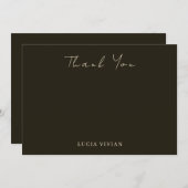 Moderne typografie foto bruids- dankkaart bedankkaart (Voorkant / Achterkant)