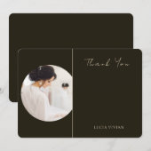 Moderne typografie Foto Bruidskaart bedanken Bedankkaart (Voorkant / Achterkant)