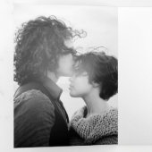 Moderne typografie foto bruiloft drieluik uitnodiging (Binnenzijde eerst)