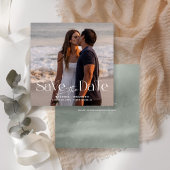Moderne typografie foto bruiloft kaart