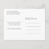 Moderne typografie foto bruiloft met de datum aankondigingskaart (Achterkant)