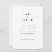 Moderne Typografie Foto bruiloft Opslagdatum Kaart (Achterkant)