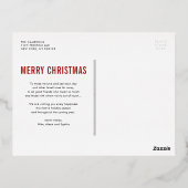 Moderne Typografie Foto Collage Kerstmis Folie Feestdagen Briefkaart (Achterkant)