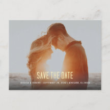 Moderne typografie Foto Eenvoudige Save The Date