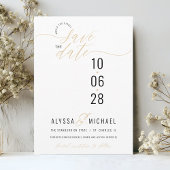 Moderne typografie foto elegante christelijke brui save the date