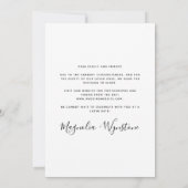 Moderne Typografie Foto Elopement Aankondiging (Achterkant)