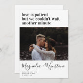 Moderne Typografie Foto Elopement Aankondiging (Voorkant / Achterkant)