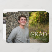 Moderne Typografie Foto Graduation Party Kaart (Voorkant / Achterkant)