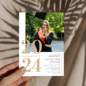 Moderne Typografie Foto Graduation Party Kaart