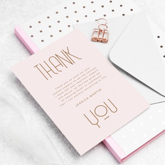 Moderne Typografie Foto Graduation Party Uitnodige Bedankkaart