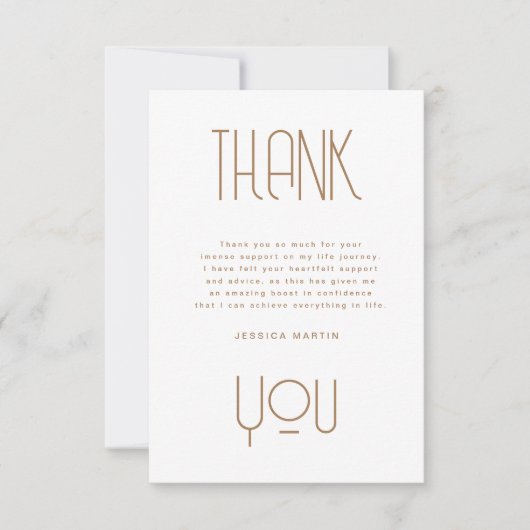 Moderne Typografie Foto Graduation Party Uitnodige Bedankkaart (Voorkant)