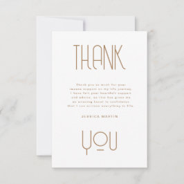 Moderne Typografie Foto Graduation Party Uitnodige Bedankkaart