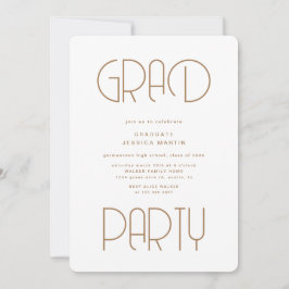 Moderne Typografie Foto Graduation Party Uitnodige Kaart
