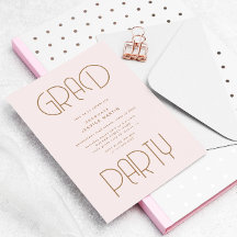 Moderne Typografie Foto Graduation Party Uitnodige