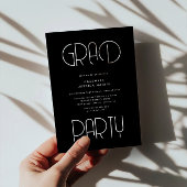 Moderne Typografie Foto Graduation Party Uitnodige Kaart