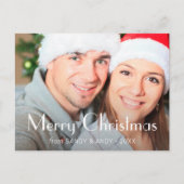 Moderne Typografie Foto Kerstmis Creëer Your Ewn Feestdagenkaart (Voorkant)