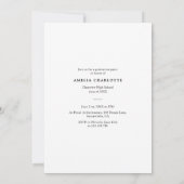 Moderne typografie foto-overlay afstudeerfeest kaart (Achterkant)