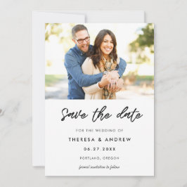 Moderne typografie foto save the date