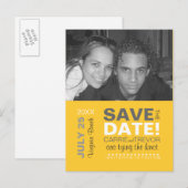 Moderne typografie Foto Save the Date Briefkaart (Voorkant / Achterkant)