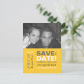 Moderne typografie Foto Save the Date Briefkaart (Staand voorkant)
