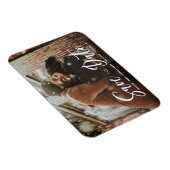 Moderne Typografie Foto Save the Date Wedding Magneet (Rechterzijde)