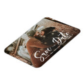 Moderne Typografie Foto Save the Date Wedding Magneet (Linkerzijde)