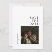 Moderne typografie foto trouwdatum save the date (Voorkant)