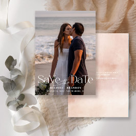 Moderne typografie foto trouwkaart  Save The Date