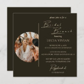 Moderne Typografie Foto Vrijgezellenfeest Brunch Kaart (Voorkant / Achterkant)