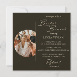 Moderne Typografie Foto Vrijgezellenfeest Brunch Kaart