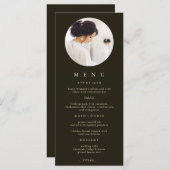 Moderne typografie Foto Vrijgezellenfeest Menu (Voorkant / Achterkant)