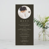 Moderne typografie Foto Vrijgezellenfeest Menu (Staand voorkant)