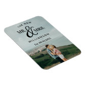 Moderne Typografie Foto Wedding Announcement Magneet (Rechterzijde)