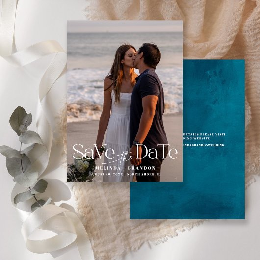 Moderne Typografie Foto Wedding Save The Date