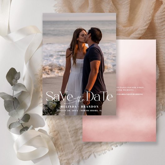Moderne Typografie Foto Wedding Save The Date