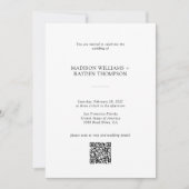 Moderne Typografie Fotobudget QR Code Weddenschap Kaart (Voorkant)