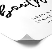 Moderne typografie Fotocabine trouwkaart Poster (Hoek)