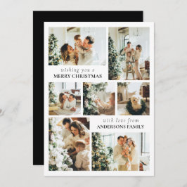 Moderne Typografie Fotocollage Kerst Kaart