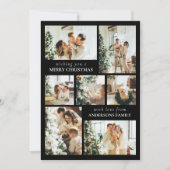 Moderne Typografie Fotocollage Kerst Kaart (Voorkant)