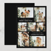 Moderne Typografie Fotocollage Kerst Kaart (Voorkant / Achterkant)