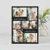 Moderne Typografie Fotocollage Kerst Kaart (Staand voorkant)