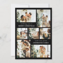 Moderne Typografie Fotocollage Kerst Kaart