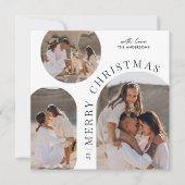 Moderne typografie fotocollage Kerstmis Feestdagenkaart (Voorkant)