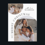 Moderne typografie fotocollage Kerstmis Feestdagenkaart<br><div class="desc">Moderne minimalistische grafische abstracte vorm fotocollage kerstvakantie briefkaart. Vet op trend design. Onderdeel van een vakantie collectie.</div>