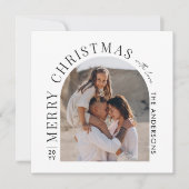 Moderne typografie fotocollage Kerstmis Feestdagenkaart (Voorkant)